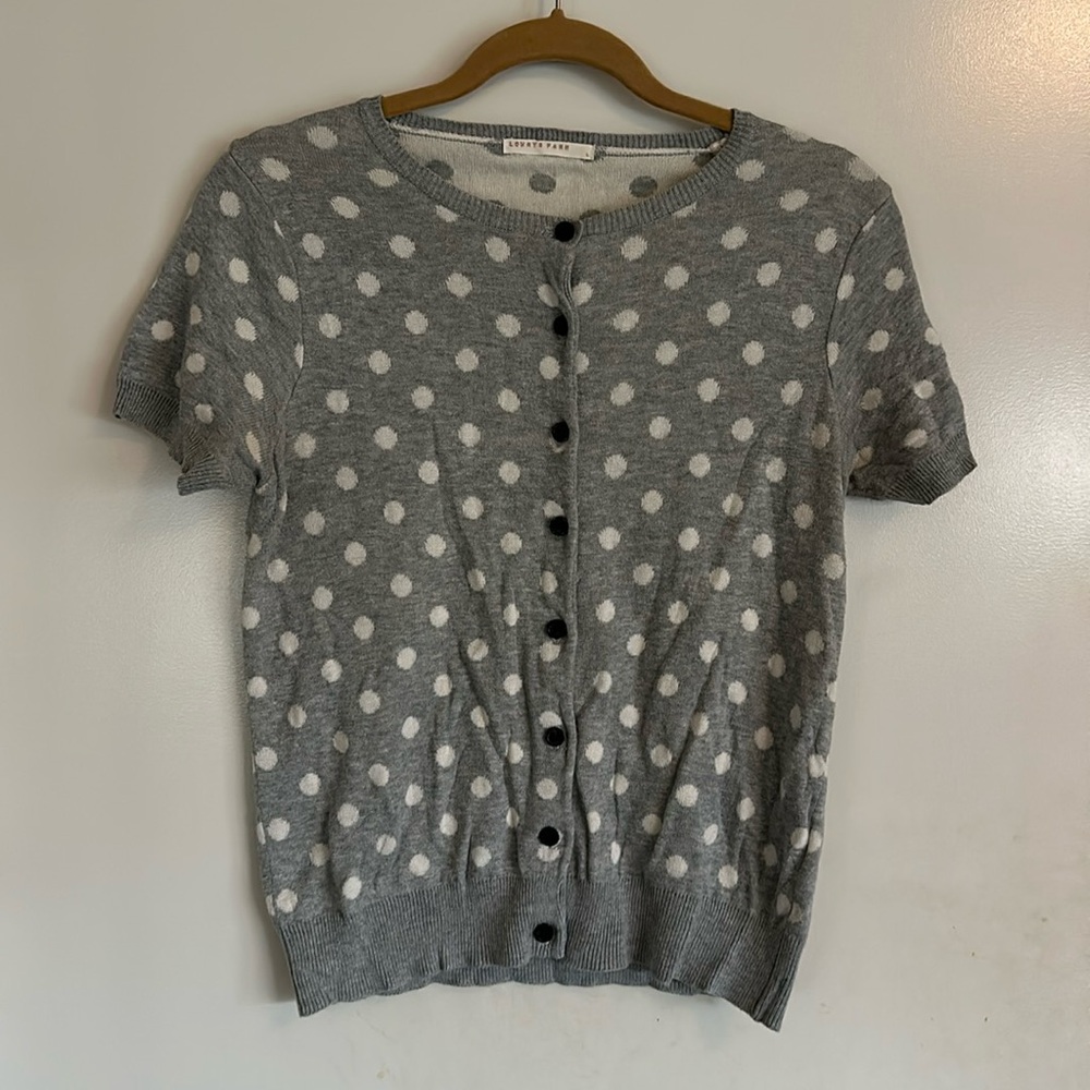Adorable cotton short sleeve cardigan
